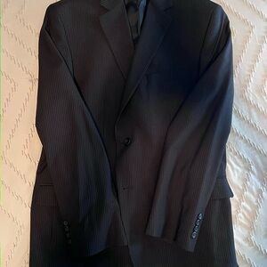Geoffrey Beene Charcoal Pinstripe Men's Suit